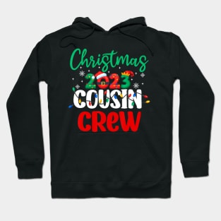 Christmas 2023 Cousin Crew Xmas Lights Funny Matching Pajama Hoodie